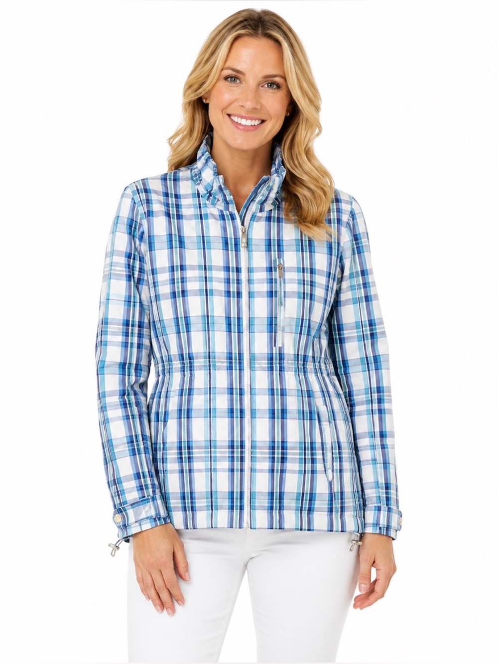 Lauren Active by Ralph Lauren Plaid Windbreaker Jacket